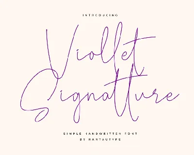 Viollet Signatture font