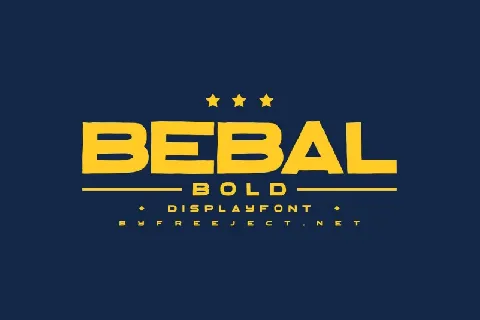 Bebal Bold Display font