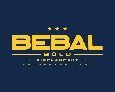 Bebal Bold Display font