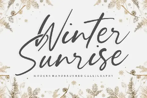 Winter Sunrise Handbrushed font