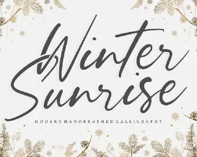 Winter Sunrise Handbrushed font