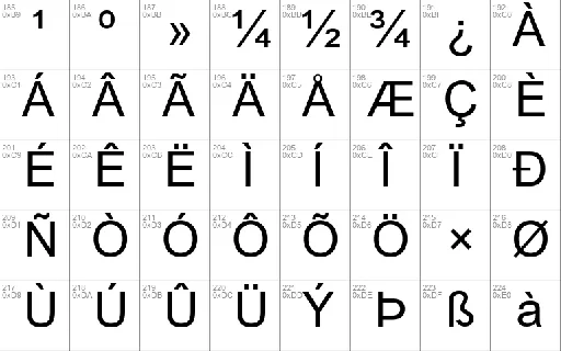 Arial font