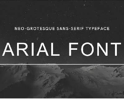 Arial font