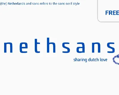 Nethsans Typeface – Entirely Free font
