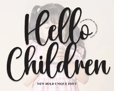 Hello Children Script font