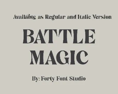 Battle Magic font