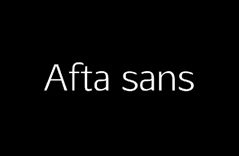 Afta Sans font