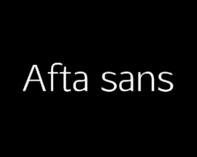 Afta Sans font