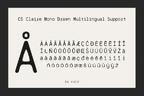 CS Claire Mono Drawn font