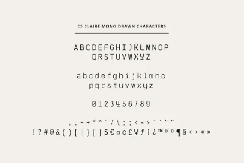 CS Claire Mono Drawn font