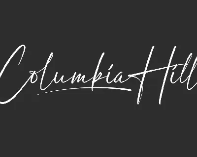 Columbia Hill Demo font