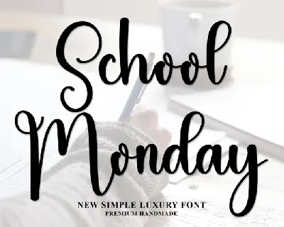 School Monday font