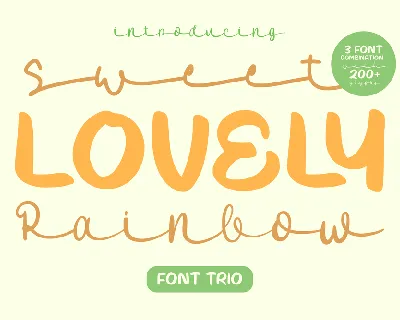 Sweet Lovely Rainbow One font