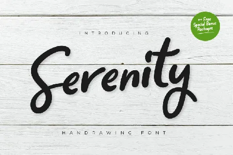 Serenity Script font