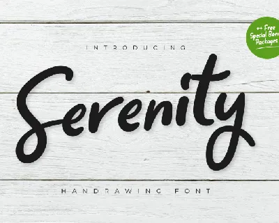 Serenity Script font