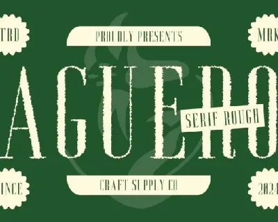 Aguero Serif Rough font