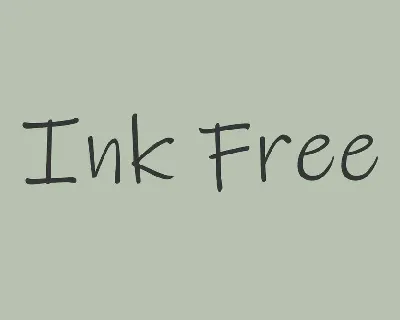 Ink Free font