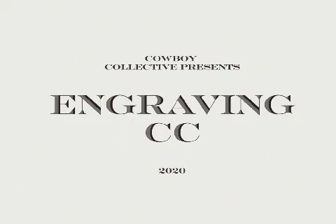 Engraving CC font