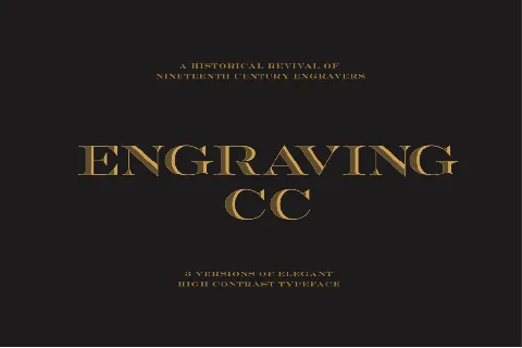 Engraving CC font