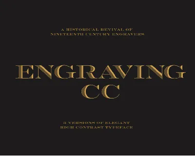 Engraving CC font