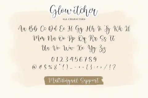 Glowitcher font