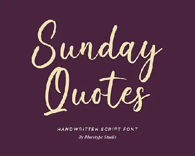 Sunday Quotes font