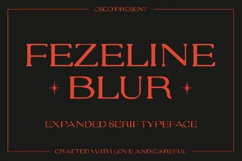 Fezeline Blur font