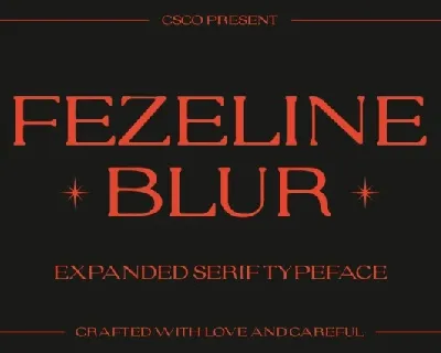 Fezeline Blur font