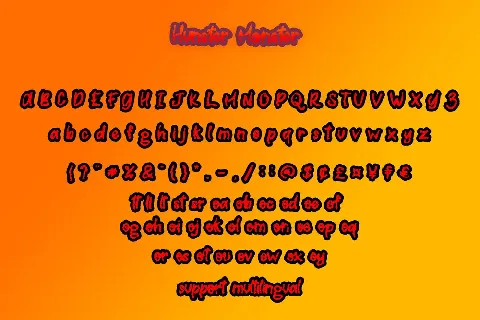 Hunster Monster font