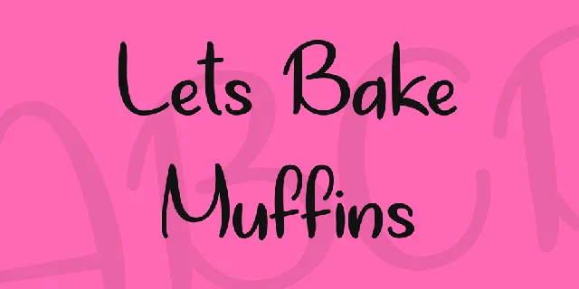 Lets Bake Muffins font