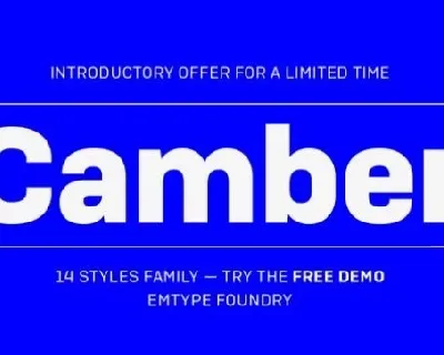 Camber Family font