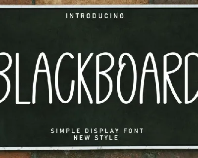 Blackboard Display font