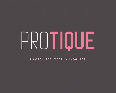 Protique font