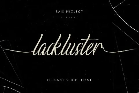 Lackluster Calligraphy font