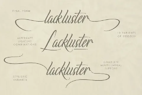 Lackluster Calligraphy font