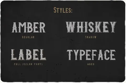 Amber Whiskey Typeface font