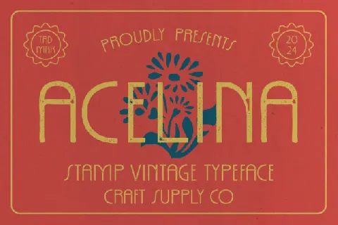 Acelina Stamp font