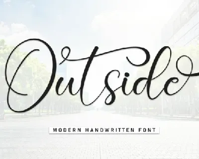 Outside Script Typeface font