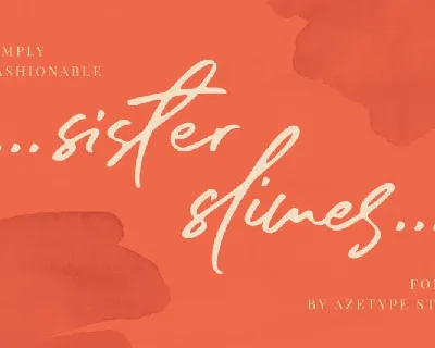 Sister Slimes Script font