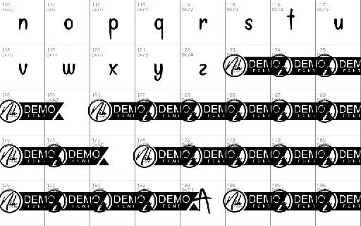 My Note Demo font