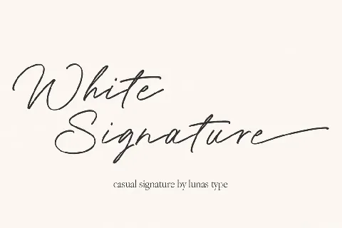 White Signature font