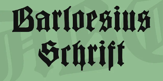 Barloesius Schrift font