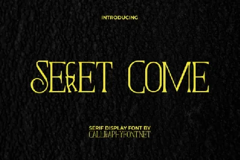 Secret Come font