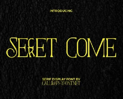 Secret Come font