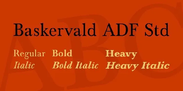 Baskervald ADF Std Family font