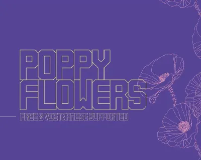 Poppy Flowers Typeface font