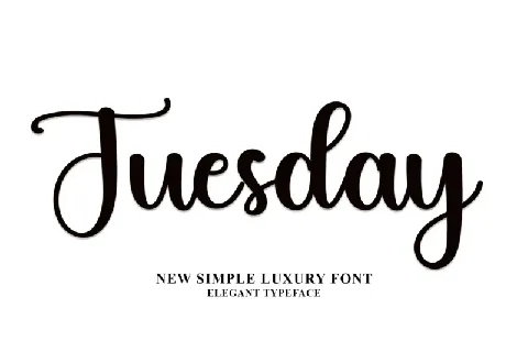 Tuesday Typeface font