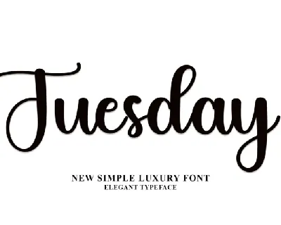 Tuesday Typeface font