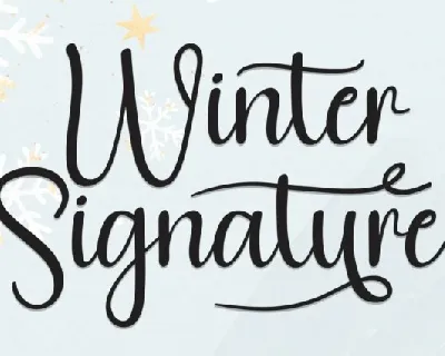 Winter Signature Script Typeface font