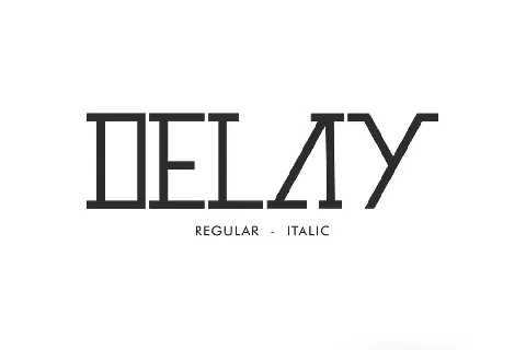 Delay Demo font